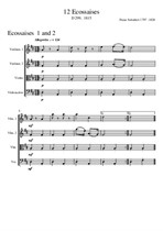 12 Ecossaises. Schubert, arranged for Strings